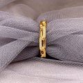 Fashion Jewelry New Arrival Cuban 14K with CZ Ring for Lady